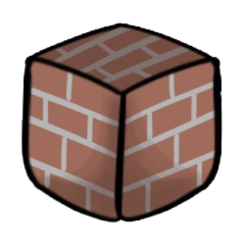 A block of Brick from Minecraft